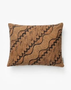 Vintage Brown Diagonal Pattern Pillow Cover No. 4