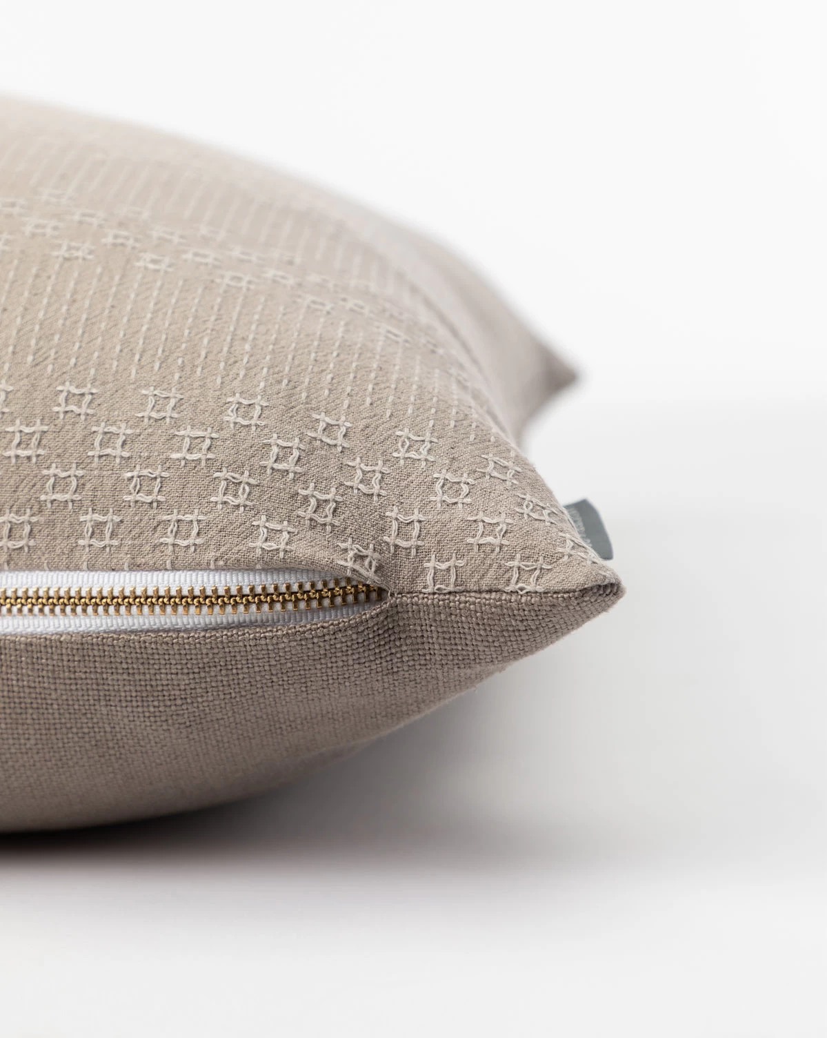 Vintage Gray Crosshatch Pillow Cover No. 1 2 Vintage Gray Crosshatch Pillow Cover No. 1 - Image 2