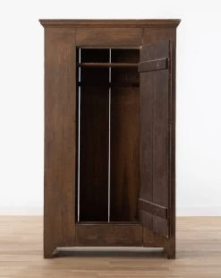 Vintage Wooden Single Door Wardrobe -Decoration Specialty Shop VintageWoodenSingleDoorWardrobe MFRN2464 WDN OS D1