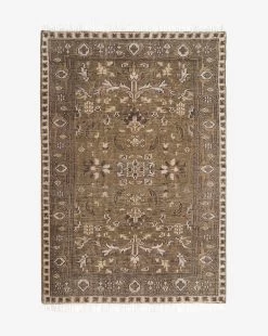 Wayland Hand-Knotted Wool Rug 14 Wayland Hand-Knotted Wool Rug -Decoration Specialty Shop WaylandHand KnottedRug MRUG0910 GRN 4x6 T