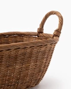 Wicker Handled Basket 9 Wicker Handled Basket -Decoration Specialty Shop WickerHandledBasket MDCR2486 NAT OS D1