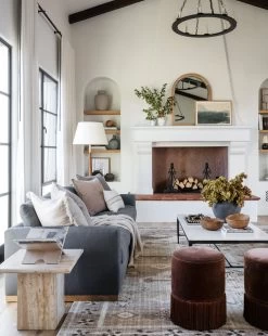 Travertine Side Table -Decoration Specialty Shop WinterCatalog118