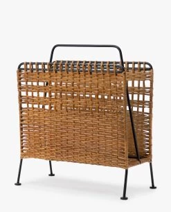 Woven Magazine Rack -Decoration Specialty Shop WovenMagazineRack MDCR2617 NAT OS D1
