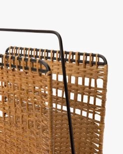 Woven Magazine Rack -Decoration Specialty Shop WovenMagazineRack MDCR2617 NAT OS D2